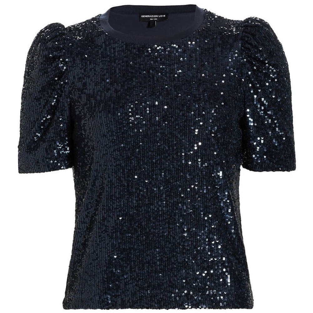 Generation Love Black Sequin Blouse